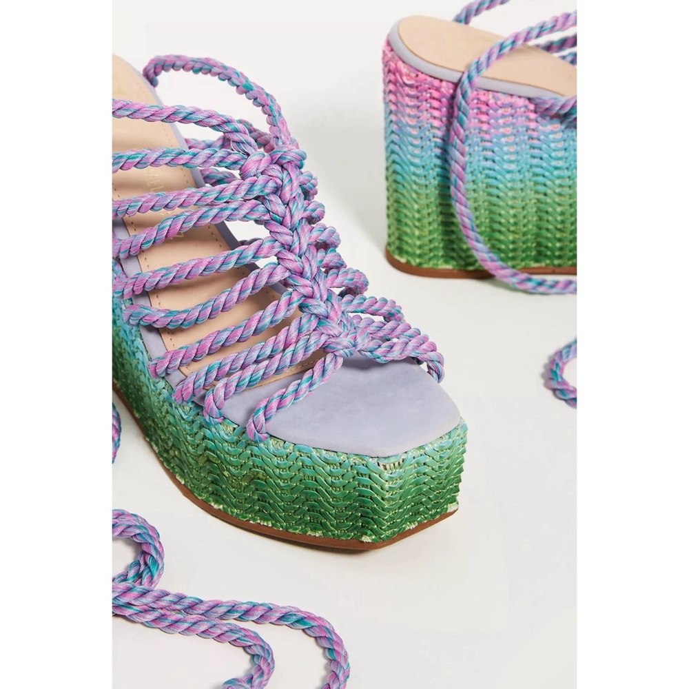 Anthropologie x Raphaella Booz Jute Wedge Sandals NWT SZ 9, 10 - Picture 3 of 14